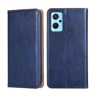 For OPPO Realme&#160;9i/A36&#160;4G/A96&#160;4G/K10&#160;4G/A76&#160;4G Pure Color Magnetic Leather Phone Case(Blue)