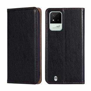 For OPPO Realme Narzo 50i Pure Color Magnetic Leather Phone Case(Black)