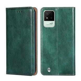 For OPPO Realme Narzo 50i Pure Color Magnetic Leather Phone Case(Green)