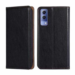 For vivo Y53s 5G / iQOO Z5X / T1X Pure Color Magnetic Leather Phone Case(Black)