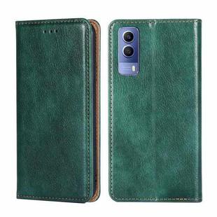 For vivo Y53s 5G / iQOO Z5X / T1X Pure Color Magnetic Leather Phone Case(Green)