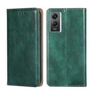 For vivo Y55s 5G Pure Color Magnetic Leather Phone Case(Green)