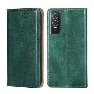 For vivo Y76S / Y74S Pure Color Magnetic Leather Phone Case(Green)