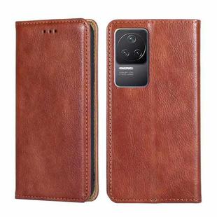 For Xiaomi Redmi K50 / K50 Pro Pure Color Magnetic Leather Phone Case(Brown)