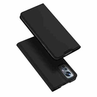 For Xiaomi 12 Lite DUX DUCIS Skin Pro Series Shockproof Leather Phone Case(Black)