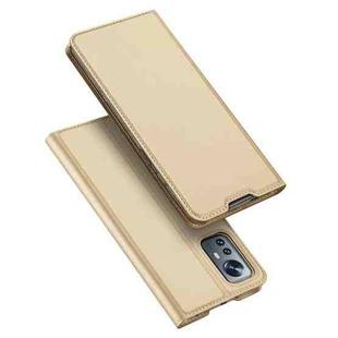 For Xiaomi 12 Lite DUX DUCIS Skin Pro Series Shockproof Leather Phone Case(Gold)