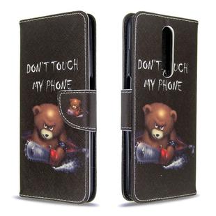 For Xiaomi Redmi K30 Colored Drawing Pattern Horizontal Flip Leather Case with Holder & Card Slots & Wallet(Bear)