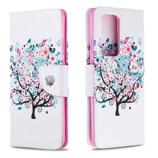 For Huawei P40 Pro Colored Drawing Pattern Horizontal Flip Leather Case with Holder & Card Slots & Wallet(Little Tree)