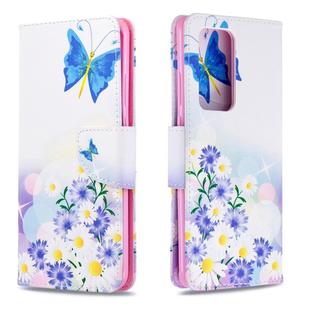 For Huawei P40 Pro Colored Drawing Pattern Horizontal Flip Leather Case with Holder & Card Slots & Wallet(Pansy)