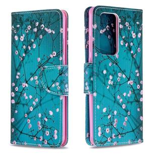 For Huawei P40 Pro Colored Drawing Pattern Horizontal Flip Leather Case with Holder & Card Slots & Wallet(Plum Blossom)