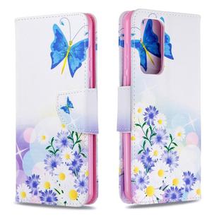 For Huawei P40 Colored Drawing Pattern Horizontal Flip Leather Case with Holder & Card Slots & Wallet(Pansy)