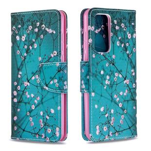 For Huawei P40 Colored Drawing Pattern Horizontal Flip Leather Case with Holder & Card Slots & Wallet(Plum Blossom)