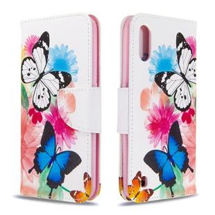 For Galaxy A01 Colored Drawing Pattern Horizontal Flip Leather Case with Holder & Card Slots & Wallet(Butterfly)