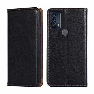 For TCL 20B 6159K Pure Color Magnetic Leather Phone Case(Black)
