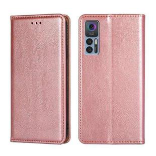 For TCL 30 5G / 30+ 5G Pure Color Magnetic Leather Phone Case(Rose Gold)