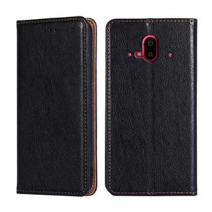 For Fujitsu Arrows F-52B Pure Color Magnetic Leather Phone Case(Black)