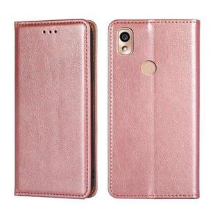 For Kyocera KY-51B Pure Color Magnetic Leather Phone Case(Rose Gold)