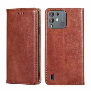 For Blackview A55 Pro Pure Color Magnetic Leather Phone Case(Brown)