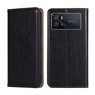 For vivo iQOO 9 5G Pure Color Magnetic Leather Phone Case(Black)