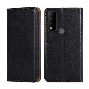 For TCL 30V 5G T781S Pure Color Magnetic Leather Phone Case(Black)