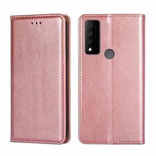 For TCL 30V 5G T781S Pure Color Magnetic Leather Phone Case(Rose Gold)