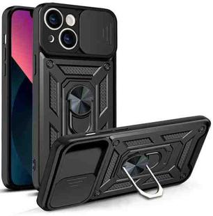 For iPhone 14 Sliding Camera Cover Design TPU+PC Phone Case (Black)