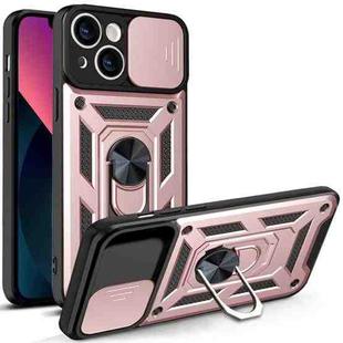 For iPhone 14 Sliding Camera Cover Design TPU+PC Phone Case (Rose Gold)