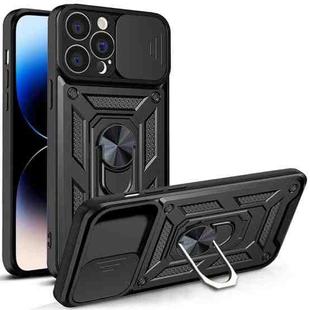 For iPhone 14 Pro Sliding Camera Cover Design TPU+PC Phone Case (Black)