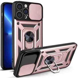For iPhone 14 Plus Sliding Camera Cover Design TPU+PC Phone Case  (Rose Gold)