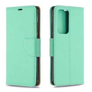For Huawei P40 Pro Litchi Texture Pure Color Horizontal Flip PU Leather Case with Holder & Card Slots & Wallet & Lanyard(Green)