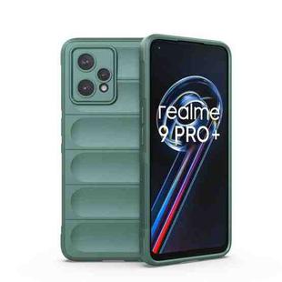 For OPPO Realme 9 Pro+ Magic Shield TPU + Flannel Phone Case(Dark Green)