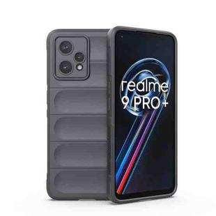 For OPPO Realme 9 Pro+ Magic Shield TPU + Flannel Phone Case(Dark Grey)
