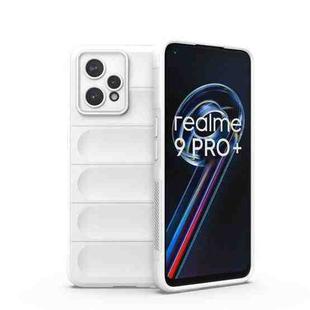 For OPPO Realme 9 Pro+ Magic Shield TPU + Flannel Phone Case(White)