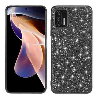 For Xiaomi Redmi Note 11S/Redmi Note 11 4G 6.5inch Global  Glitter Powder Shockproof TPU Phone Case(Black)