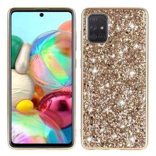 For Samsung Galaxy A73 Glitter Powder Shockproof TPU Phone Case(Gold)