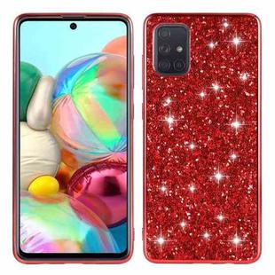 For Samsung Galaxy A73 Glitter Powder Shockproof TPU Phone Case(Red)