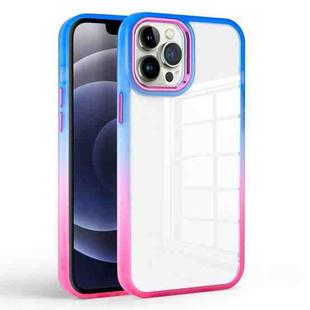 Colorful Gradient Phone Case For iPhone 12 / 12 Pro(Blue + Rose Red)