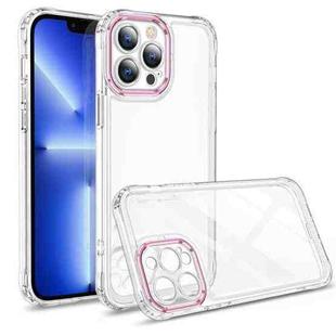 Transparent Acrylic Space Phone Case For iPhone 13 Pro(Pink)