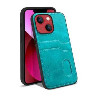 For iPhone 13 mini KSQ Calf Texture All-inclusive PU Phone Case (Green)