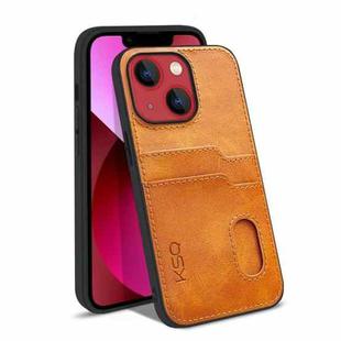 For iPhone 13 mini KSQ Calf Texture All-inclusive PU Phone Case (Orange)