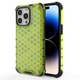 For iPhone 14 Pro Shockproof Honeycomb PC + TPU Phone Case (Green)
