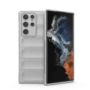For Samsung Galaxy S22 Ultra 5G Magic Shield TPU + Flannel Phone Case(Grey)