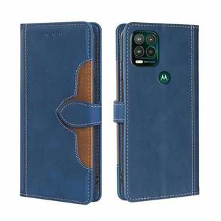 For Motorola Moto G Stylus 2022 Stitching Skin Feel Magnetic Buckle Horizontal Flip PU Leather Case(Blue)