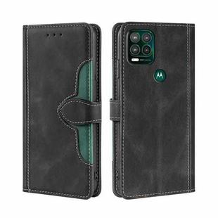 For Motorola Moto G Stylus 2022 Stitching Skin Feel Magnetic Buckle Horizontal Flip PU Leather Case(Black)