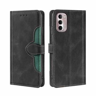 For Motorola Moto G Stylus 5G 2022 Stitching Skin Feel Magnetic Buckle Horizontal Flip PU Leather Case(Black)