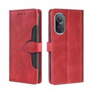 For Huawei Nova 9 SE Stitching Skin Feel Magnetic Buckle Horizontal Flip PU Leather Case(Red)