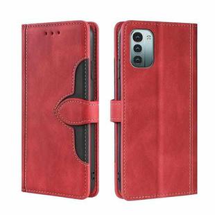 For Nokia G21/G11 Stitching Skin Feel Magnetic Buckle Horizontal Flip PU Leather Case(Red)