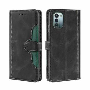 For Nokia G21/G11 Stitching Skin Feel Magnetic Buckle Horizontal Flip PU Leather Case(Black)