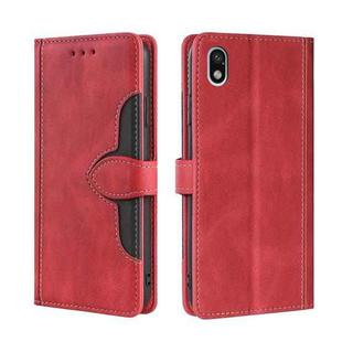 For Sony Xperia Ace III Stitching Skin Feel Magnetic Buckle Horizontal Flip PU Leather Case(Red)