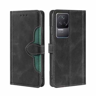 For Xiaomi Redmi K50/Redmi K50 Pro Stitching Skin Feel Magnetic Buckle Horizontal Flip PU Leather Case(Black)